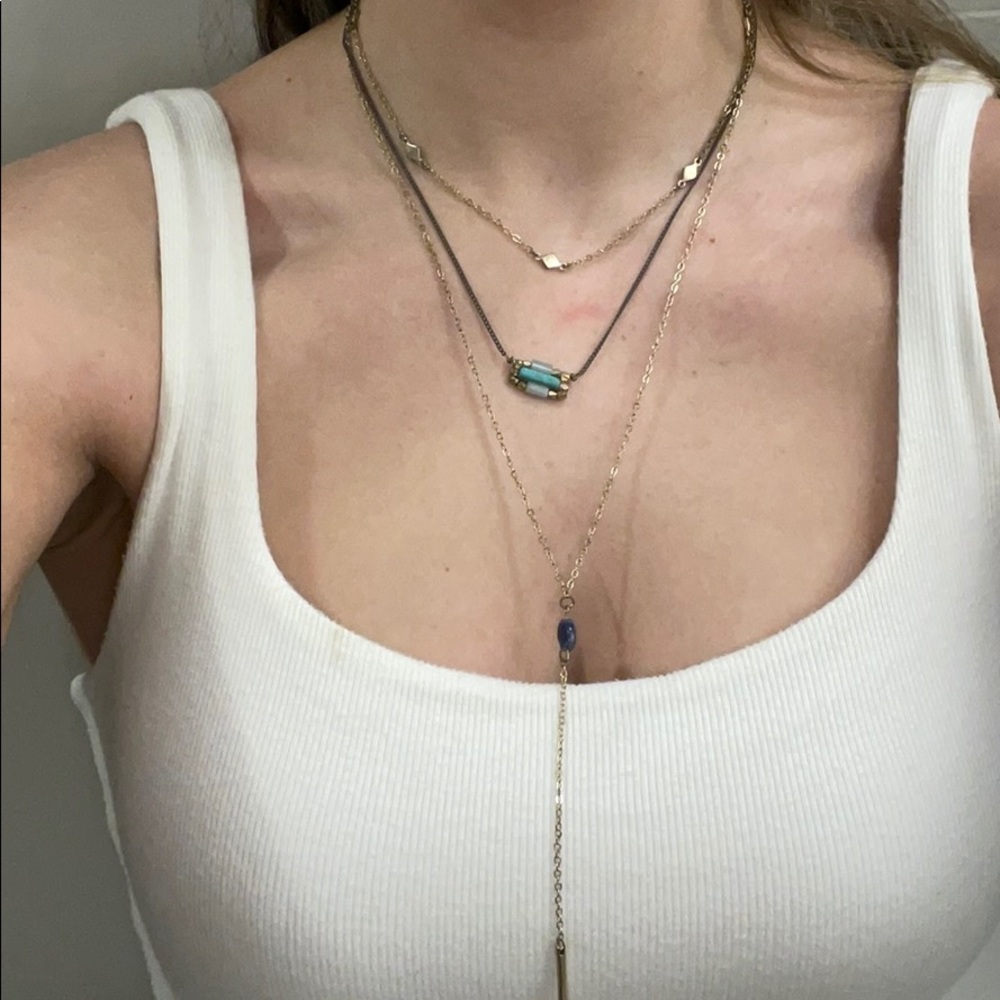 Free people layered necklace